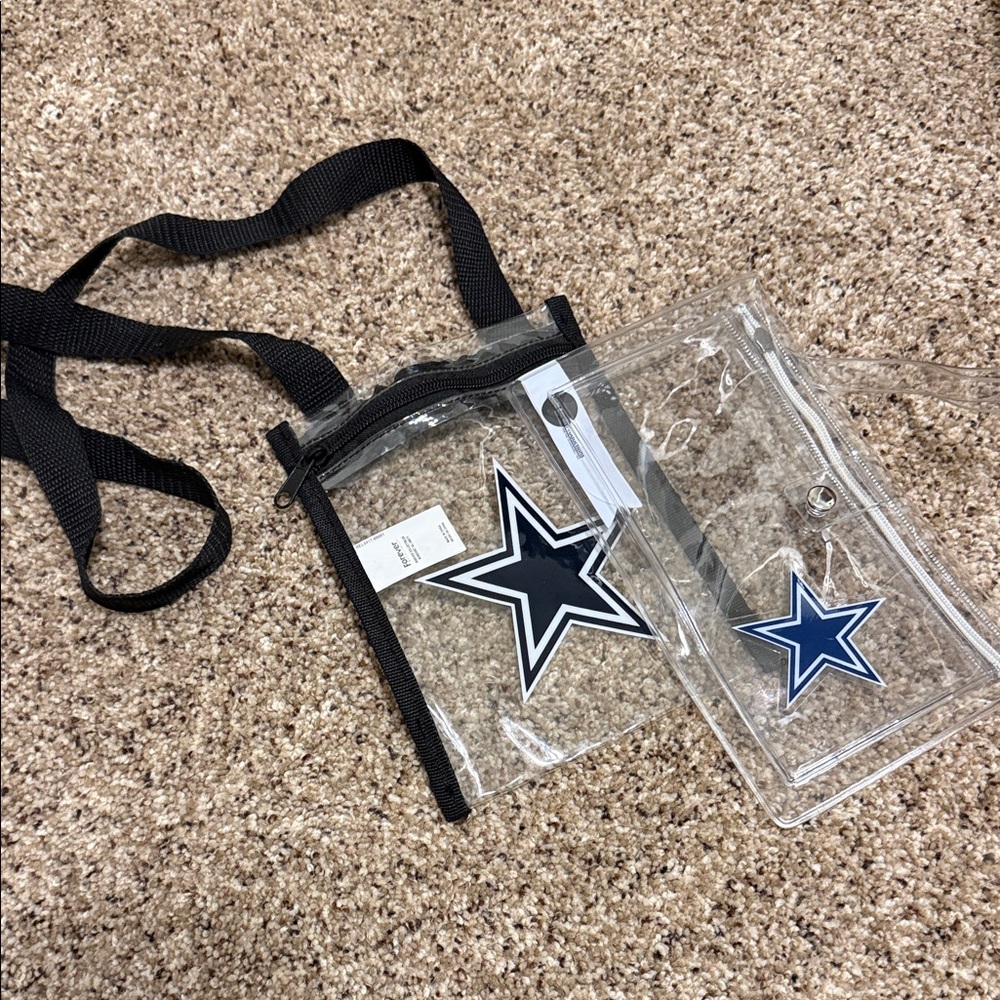Clear Crossbody Bag with Dallas Cowboys Stars